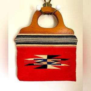 Vintage 1940’s • Ganscraft Chimayo Handwoven Bag like NeW•